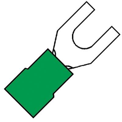 Geïsoleerde micro Vorkkabelschoen M3,5 voor draad 0,1-0,5 mm 100 stuks klemko 101410