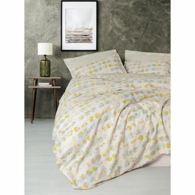 Beddengoedset - 1 dekbedovertrek 220 x 240 cm + 2 kussenslopen 60 x 60 cm - 100% katoen - Beige