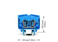 WAGO 264-704 Doorgangsklem 6 mm Spanveer Toewijzing: N Blauw 1 stuk(s) Piece - thumbnail