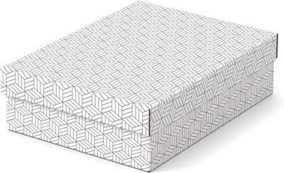 Esselte Home opberg- en geschenkdoos, ft 26,5 x 36 x 10 cm, wit, pak van 3 stuks Esselte Home opberg- en geschenkdoos, ft 26,5 x 36 x 10 cm, wit, pak van 3 stuks