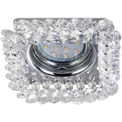 Inbouwspot Vierkant Chroom Aluminium GU10 - 100mm