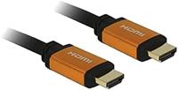 Delock 85727 HDMI-kabel HDMI Aansluitkabel HDMI-A-stekker 1 m Zwart, Goud Afgeschermd (drievoudig), Vergulde steekcontacten, 8K UHD - thumbnail