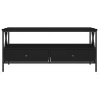 Salontafel 100x51x45 cm bewerkt hout zwart - thumbnail