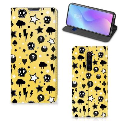 Mobiel BookCase Xiaomi Mi 9T Pro Punk Geel Mobiel BookCase Xiaomi Mi 9T Pro Punk Geel