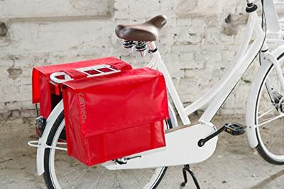New looxs dubbele fietstas - bisonyl zwart - unisex - fiets - 46l