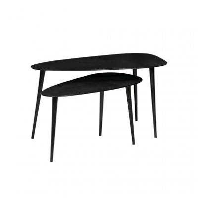 WOOOD Bijzettafel 'Triangle' Set van 2 stuks, kleur zwart WOOOD Bijzettafel 'Triangle' Set van 2 stuks, kleur zwart