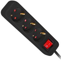 Strip 3 Tomas Schuko Lanberg 2500 W 1,5 m Zwart - thumbnail