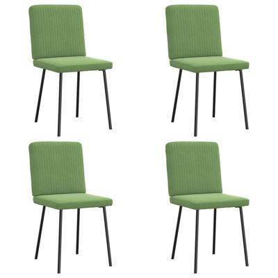 Eetkamerstoelen 4 st fluweel lichtgroen