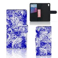 Telefoonhoesje met Naam Sony Xperia Z3 Angel Skull Blauw - thumbnail