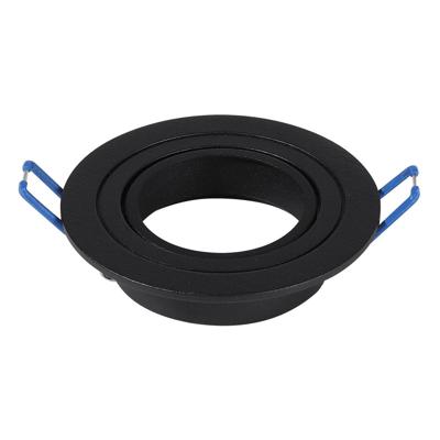 Miro - LED Inbouwspot - Kantelbaar armatuur - Diameter 93mm - GU10 Fitting incl. lamphouder - Rond - IP20 - Zwart