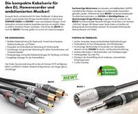 Sommer Cable HBA-3SC2-0600 Jackplug / Cinch Audio Aansluitkabel [2x Cinch-stekker - 1x Jackplug male 3,5 mm] 6.00 m Zwart - thumbnail