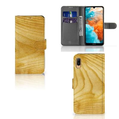 Huawei Y6 (2019) | Book Style Case | Licht Hout