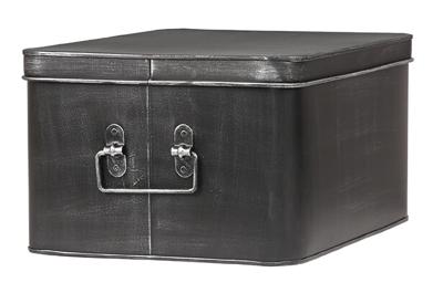 LABEL51 Opbergblik Media Opbergkist - Zwart - Metaal - XL