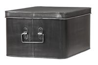 LABEL51 Opbergblik Media Opbergkist - Zwart - Metaal - XL - thumbnail