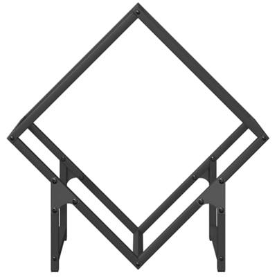 Brandhoutrek 50x25x50 cm koudgewalst staal zwart Brandhoutrek 50x25x50 cm koudgewalst staal zwart