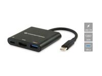 Conceptronic DONN01B laptop dock & poortreplicator USB 3.2 Gen 1 (3.1 Gen 1) Type-C Zwart - thumbnail
