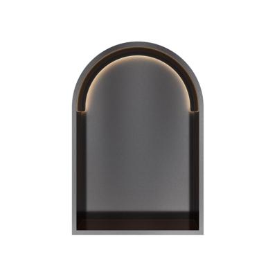 Hotbath &More Inbouwnis Toogmodel - 452 x 30 x 10 cm - met LED-verlichting - Geborsteld Zwart PVD