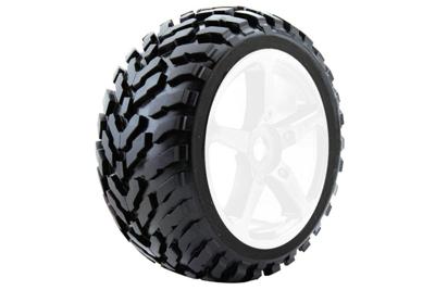 Fastrax Arrow banden op witte velgen (0 offset) - 1/8 Truggy