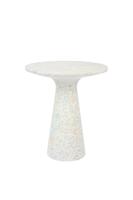 Zuiver Ronde Bijzettafel 'Victoria' Terrazzo, 45cm hoog, kleur Wit - thumbnail