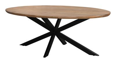 Livingfurn Ovale Eettafel 'Jesper' Mangohout, 210 x 110cm Livingfurn Ovale Eettafel 'Jesper' Mangohout, 210 x 110cm