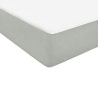 Boxspring met matras fluweel lichtgrijs 140x210 cm - thumbnail