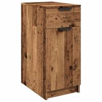 Bureau 33x50x75 cm bewerkt hout oud houtkleurig - thumbnail
