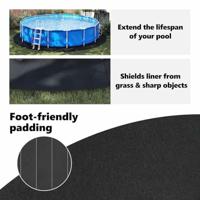 VidaXL Zwembad grondzeil zwart ø 550 cm niet-geweven stof - thumbnail