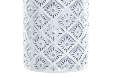 Vaas DKD Home Decor Blauw Wit Porselein Mediterrane 14 x 14 x 30 cm