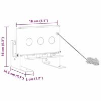 VidaXL Biathlon knockdown doel wit 18 x 14,5 x 16 cm staal - thumbnail