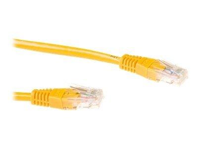 ACT Gele 15 meter U/UTP CAT6A patchkabel snagless met RJ45 connectoren