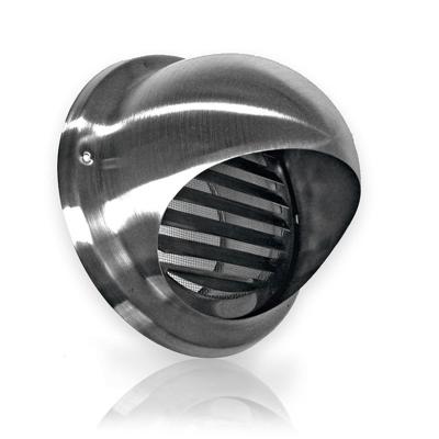 Bolrooster BWS Ventilatie Aansluitmaat Ø 125 mm Met Muggengaas RVS Boss & Wessing