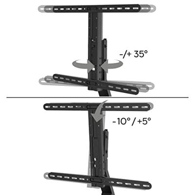 Hama TV-Standfuß, schwenkbar, neigbar, höhenverstellbar, 165 cm (65) bis 40 kg TV-voet Kantelbaar, Zwenkbaar 81,3 cm (32) - 165,1 cm (65) In hoogte verstelbaar