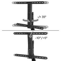 Hama TV-Standfuß, schwenkbar, neigbar, höhenverstellbar, 165 cm (65) bis 40 kg TV-voet Kantelbaar, Zwenkbaar 81,3 cm (32) - 165,1 cm (65) In hoogte verstelbaar - thumbnail