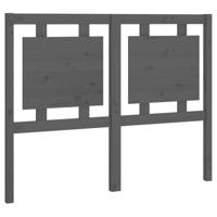 Hoofdbord 125,5x4x100 cm massief grenenhout grijs - thumbnail