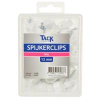 Spijkerclips wit 12mm 100 stuks - thumbnail