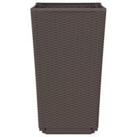 VidaXL Plantenbakken 2 st 32,5x32,5x57 cm polypropeen bruin - thumbnail