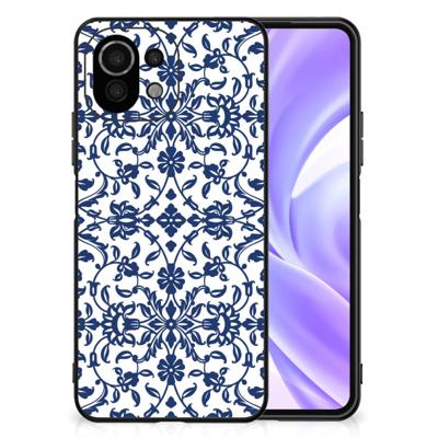 Xiaomi 11 Lite 5G NE | Mi 11 Lite Bloemen Hoesje Flower Blue