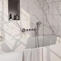 Brauer Brushed Carving Badkraan Inbouw - douchegarnituur - 20cm uitloop - met inbouwdeel - 3 carving knoppen - handdouche rond 3 standen - PVD - geborsteld RVS 5-NG-094 - thumbnail