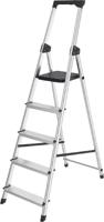 Brasq trapladder SL500, aluminium, zilver, 5 treden - thumbnail