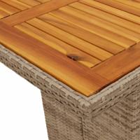 7-delige Tuinset met kussens poly rattan beige - thumbnail