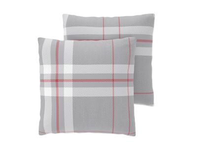 LIVARNO Set van 2 fleece kussenslopen 60 x 50 cm (Geruit)