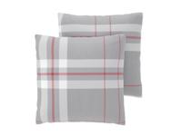 LIVARNO Set van 2 fleece kussenslopen 60 x 50 cm (Geruit) - thumbnail