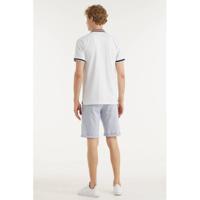 Twinlife regular fit polo met contrastbies wit - thumbnail