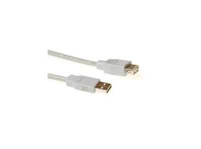 ACT SB2203 USB-A 2.0 | Male/USB-A Female | Ivoor | 3 meter