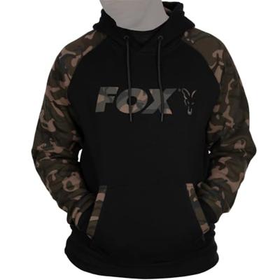 Fox Black / Camo Raglan Hoodie Small