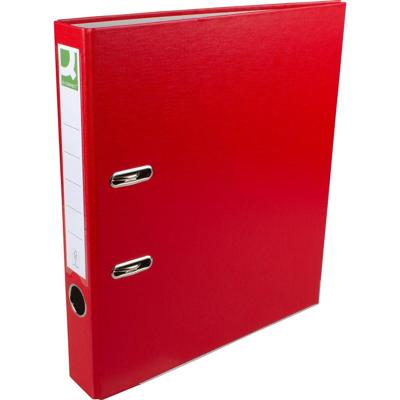 Q-CONNECT ordner, voor ft A4, uit PP en papier, met beschermrand, rug van 5 cm, rood