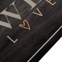 Keukenmat wasbaar koffietekst 60x180 cm fluweel - thumbnail