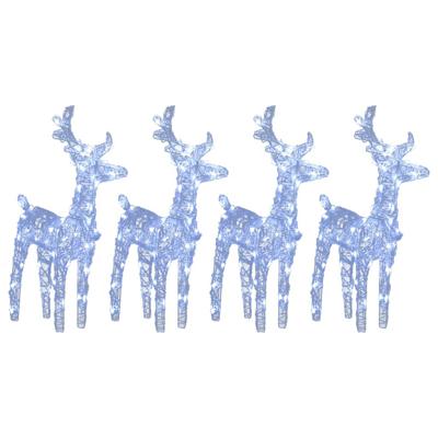 VidaXL Kerstrendieren 4 st 160 led's acryl koudwit