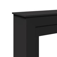 Haardombouw 90x30x90 cm bewerkt hout zwart - thumbnail