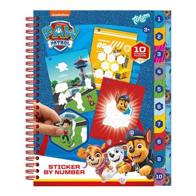 Totum paw patrol stickeren op nummer boek